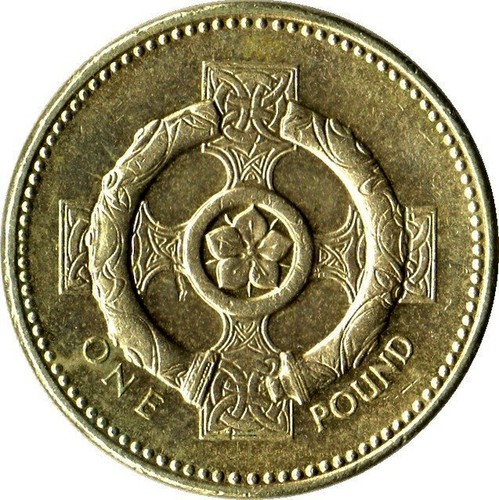 2001 UK £1 BU Northern Ireland Celtic Cross Mint One Pound UNC Uncirculated 