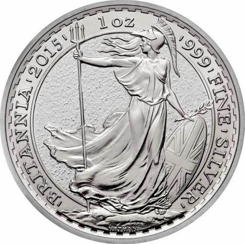 2015 British Britannia 2 Pound Coin 1 oz .999 Fine Silver 