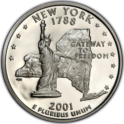 USA Quarter Dollar "New York" 2001 coin value KM 318