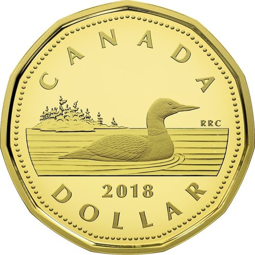 BU *Sealed In Holder* UNC 2018 Canadian 1 Dollar Loonie From Mint Roll 