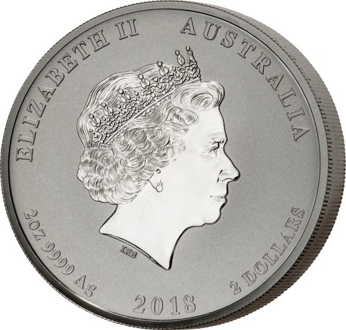 Australian 2 Oz Silver 2 Dollars 