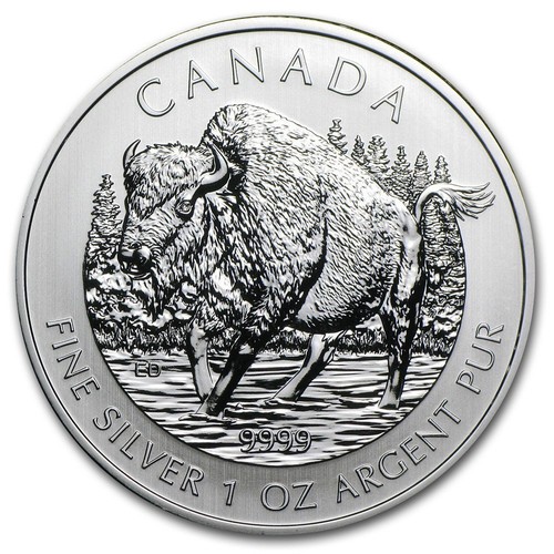 Canadian 1 Oz Silver 5 Dollars 