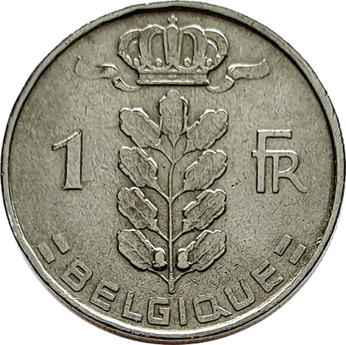 Belgian 1 Franc 1977 coins  coinscatalog.NET