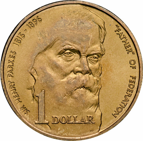 Australian 1 Dollar "Father of Federation - Sir Henry Parkes" 1996 coin