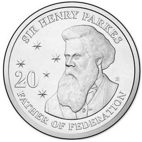 Australian 1 Dollar "Father of Federation - Sir Henry Parkes" 1996 coin
