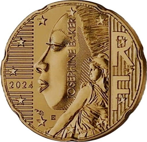 Joséphine Baker の2011年 20セント 硬貨 French Nordic Gold 20 Euro Cent 