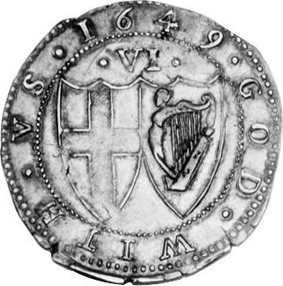 1649 англия. Печать Англии с щитом. Знак пенса. Луидор монета. England in 1649.