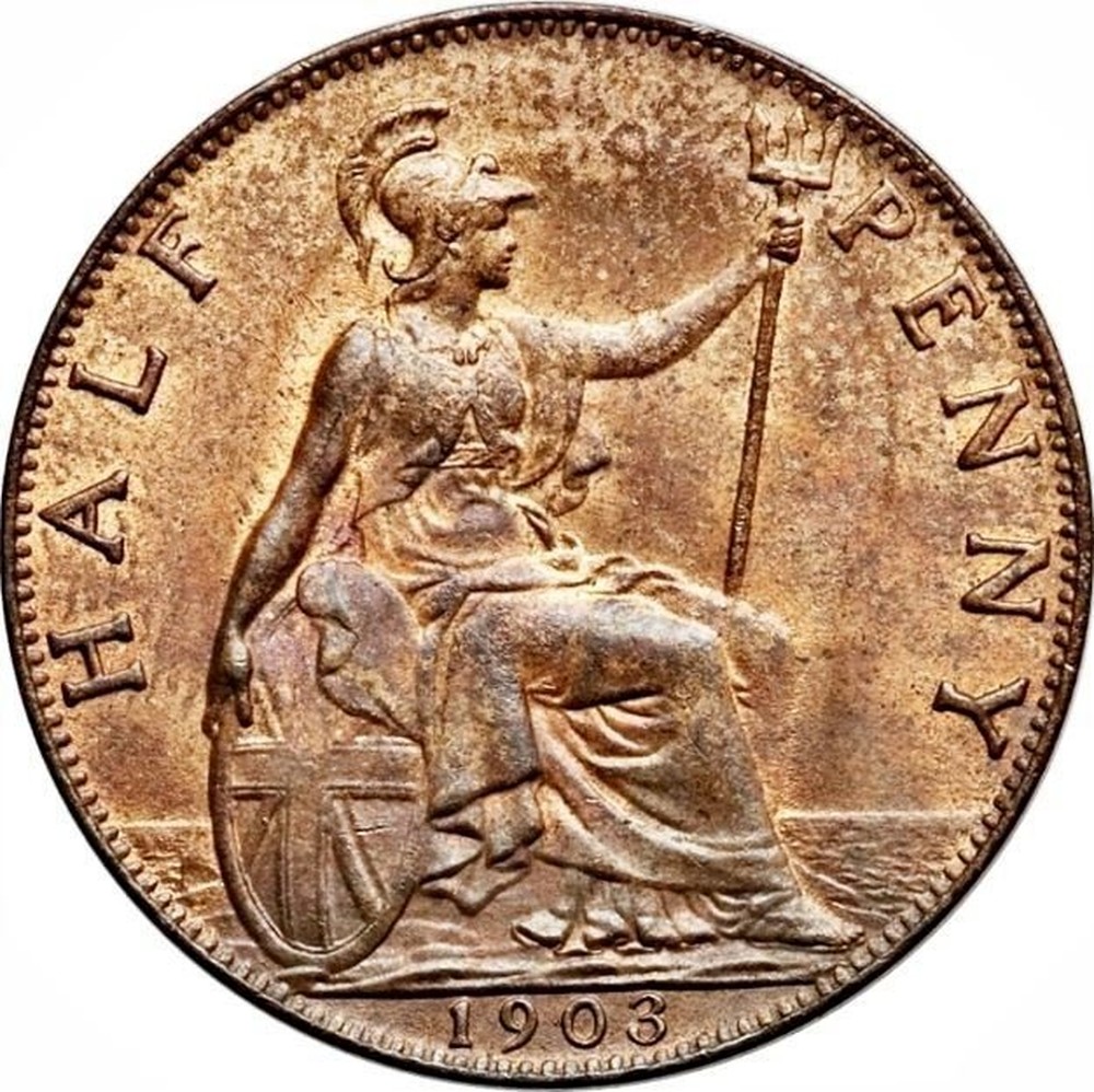 GREAT BRITAIN  half penny 1903 etat ROYAUME UNI 