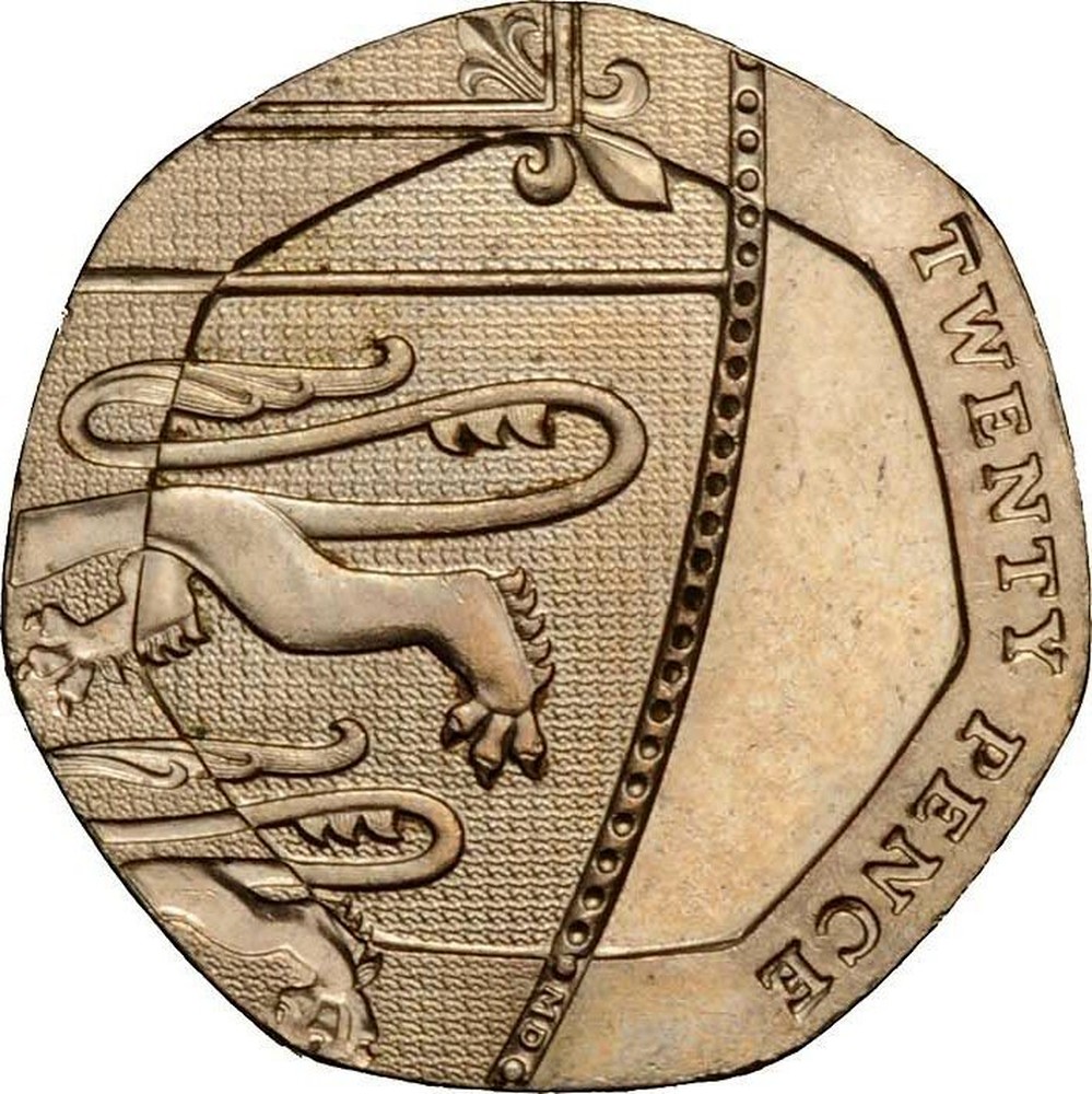 Great Britain Gold Twenty Pence "Royal Shield" 20152017 coin value KM