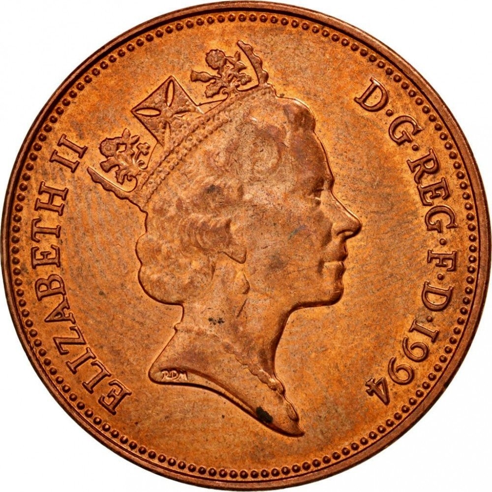 Great Britain Two Pence Elizabeth II 1985 1992 Coin Value KM 936 