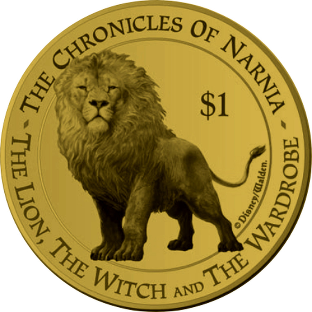 2006 The Chronicles of Narnia: Aslan New Zealand $1 Frosted Uncirculated  Coin
