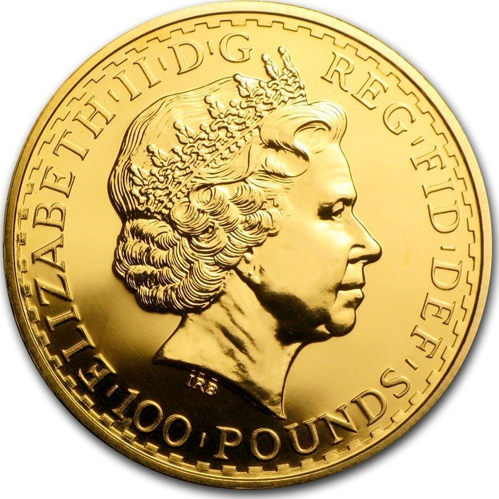 Gran Bretaña Oro 100 Libras "Britannia" 2001 KM# 1023 | coinscatalog.NET