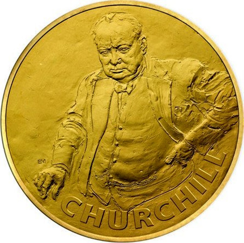 Great Britain Gold 25 Pounds “Winston Churchill” 2015 coin value KM
