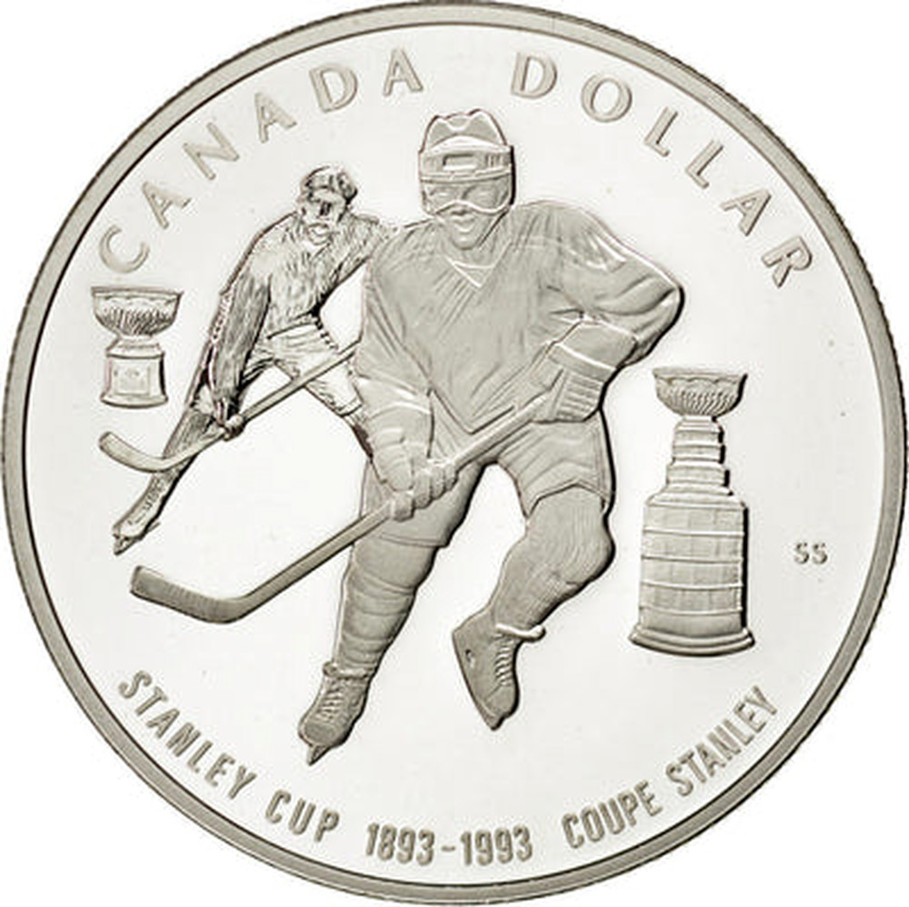 Sold at Auction: 1893 – 1993 Canadian Stanley Cup Silver Proof Dollar