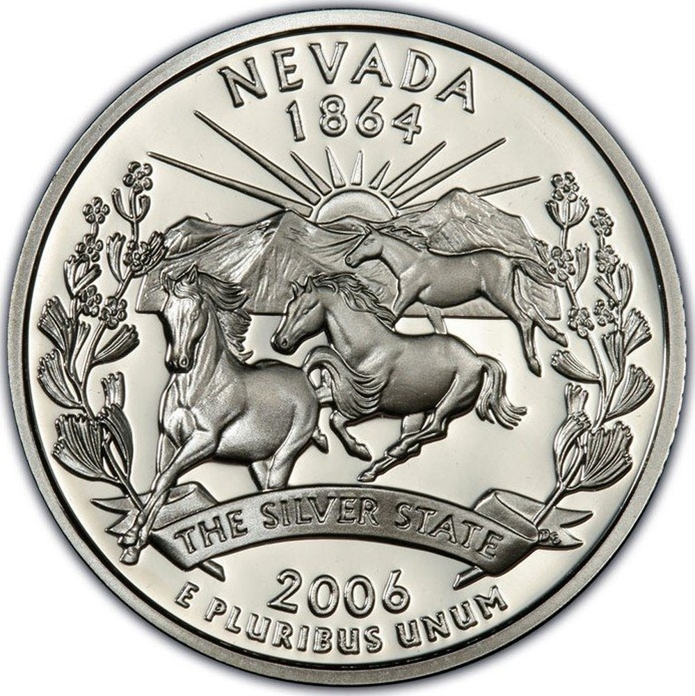 Uncirculated. NV 1864 Details about   US 2006-D Quarter Nevada Statehood 