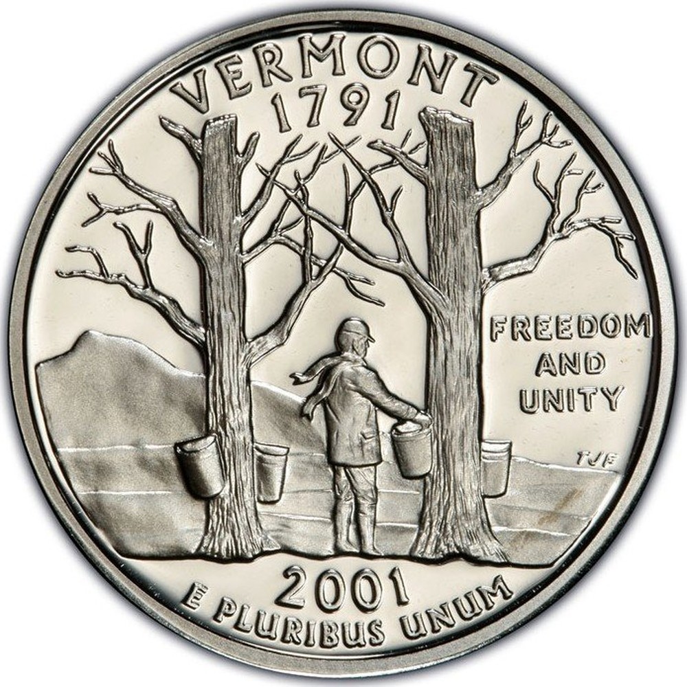 Монета united states of america. 25 Центов 2001 г - Вермонт. Монета 2001 Quarter Dollar. Монета United States of America Quarter Dollar 2001. Монета доллар Quarter Dollar 2001.