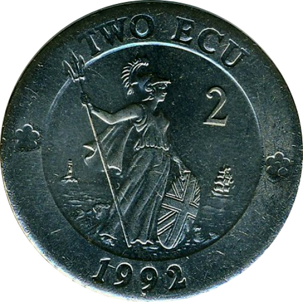ENGLAND ECU EURO 1992  999 SILVER KNIGHT POUND Euro Coin UK Medal VERY RARE!! 