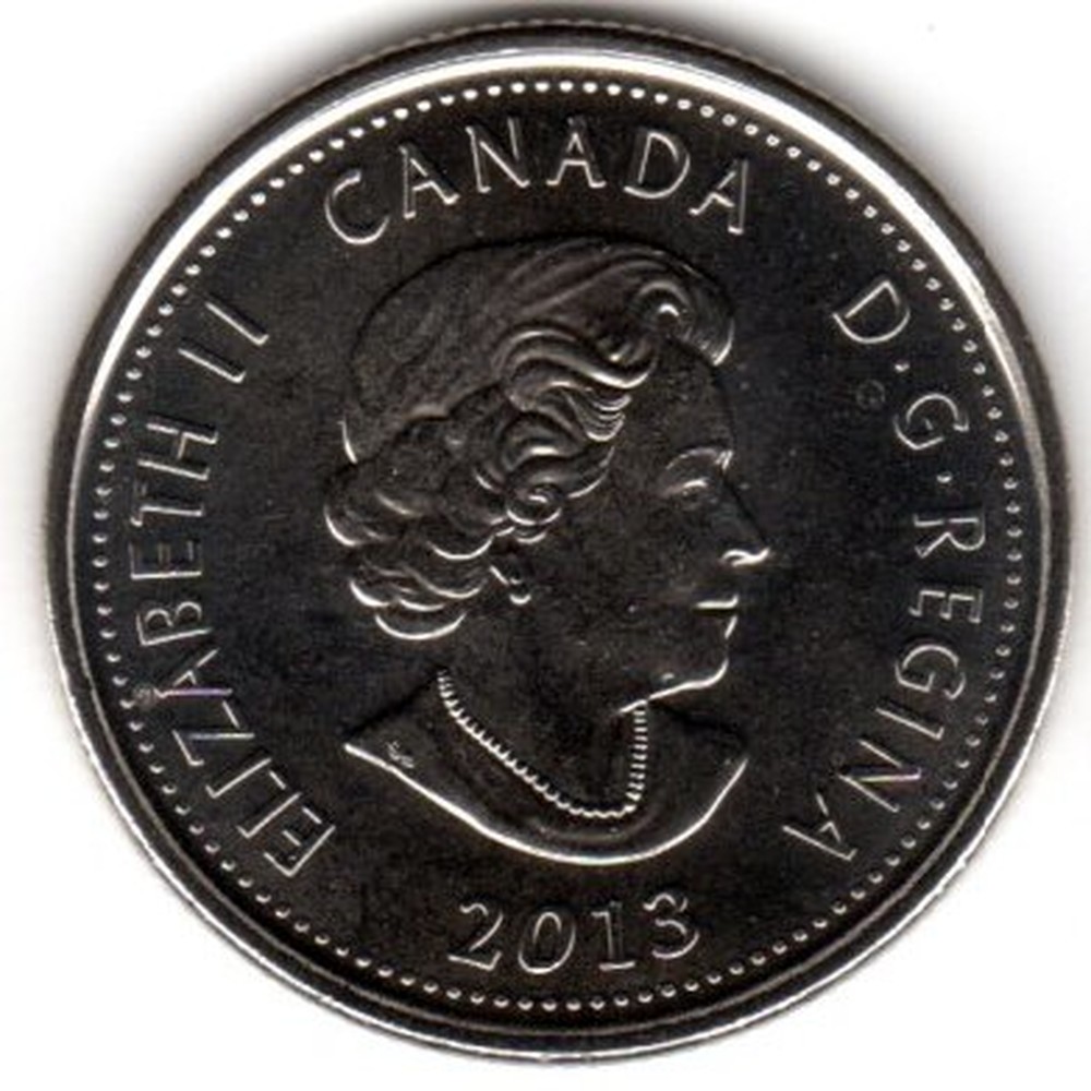 2013 Canada Secord Coloured 25 Cents BU 