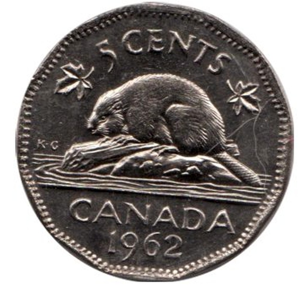 *** 1962 CANADIAN 5 CENTS ROLL CIRCULATED *** 