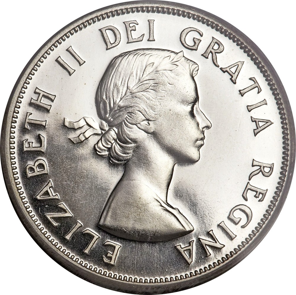 Canadian Silver 50 Cents Elizabeth Ii 1st Portrait 1953 1958 Coin Value Km 53 Coinscatalog Net