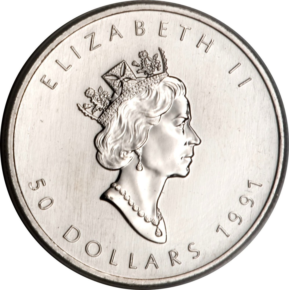 Canadian 1 Oz Platinum 50 Dollars 