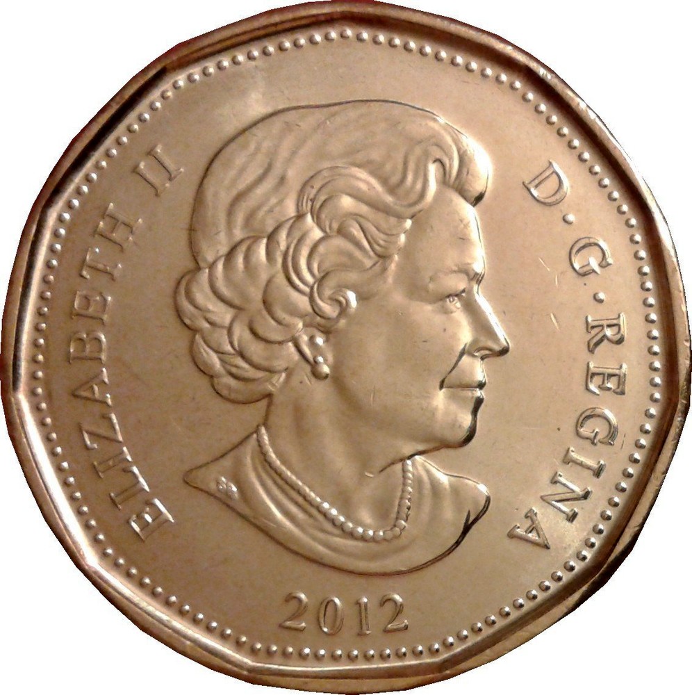 BU directly from mint roll CANADA 2012 New 1$ LOONIE 100th Grey Cup 
