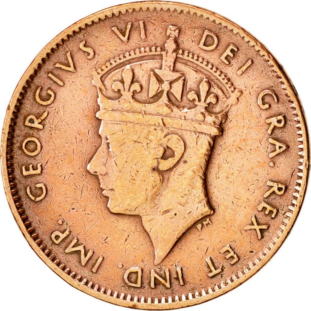 Canada 1938 1 Cent Copper Coin One Canadian Penny George VI 