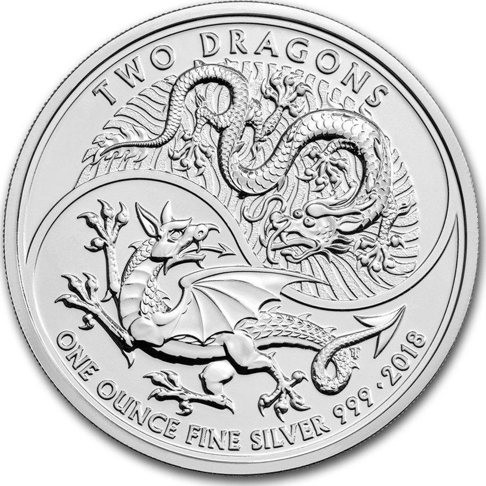 2018年イギリス ツードラゴン2ポンド記念銀貨☆PF70UC - 旧貨幣