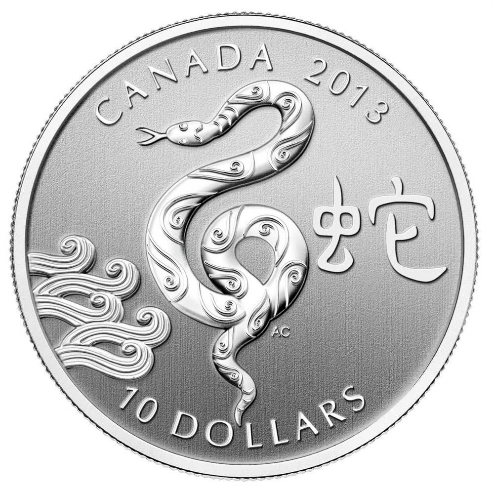 Canadian Silver 10 Dollars 