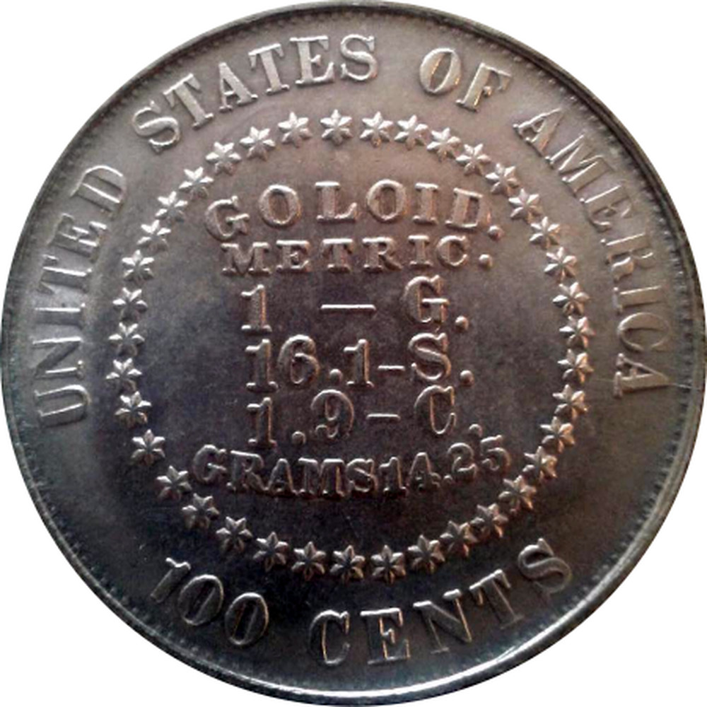 USA Silver 100 Cents "Liberty Effigy Pattern" 1878 | coinscatalog.NET