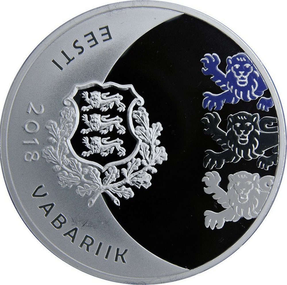 Estonia 15 euro silver coin 2018 Jaan Tonisson 