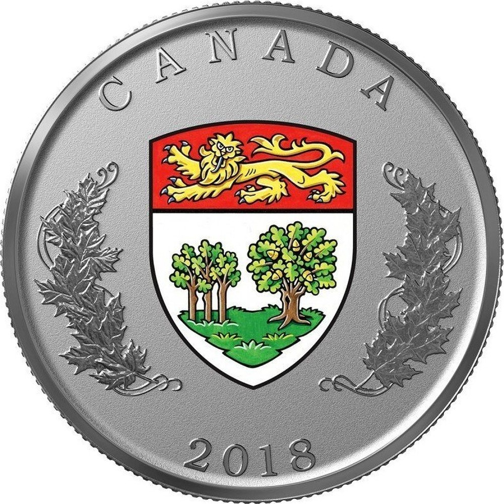 Details about   2018 Nova Scotia Heraldic Emblem 25cent Pure Silver Proof Canada Coin 