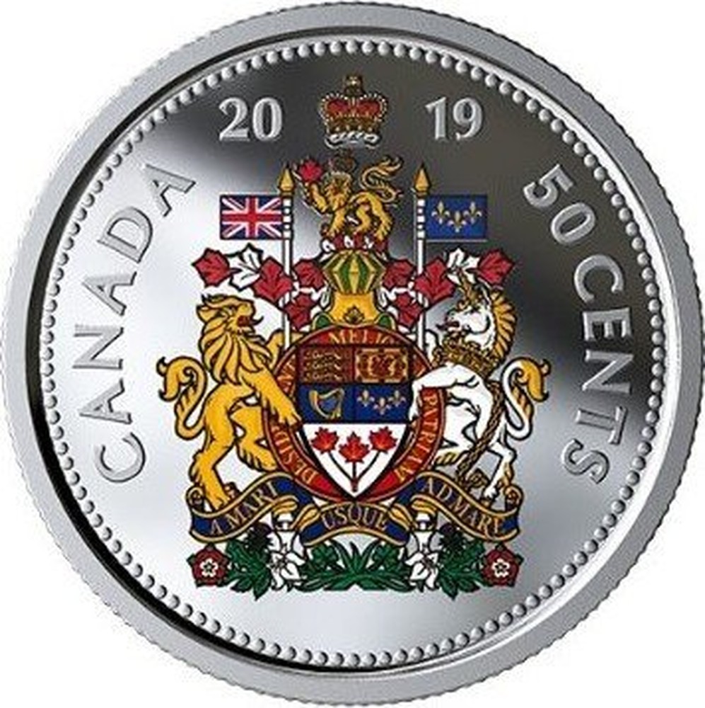 Specimen 2019 Canada 50 Cents From Mint's Set