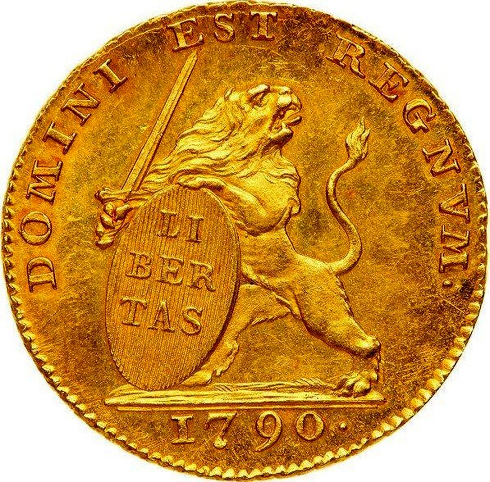 Золотой 14. Австрия 1790. 14 Про золотой. 010896 Lion d, or.