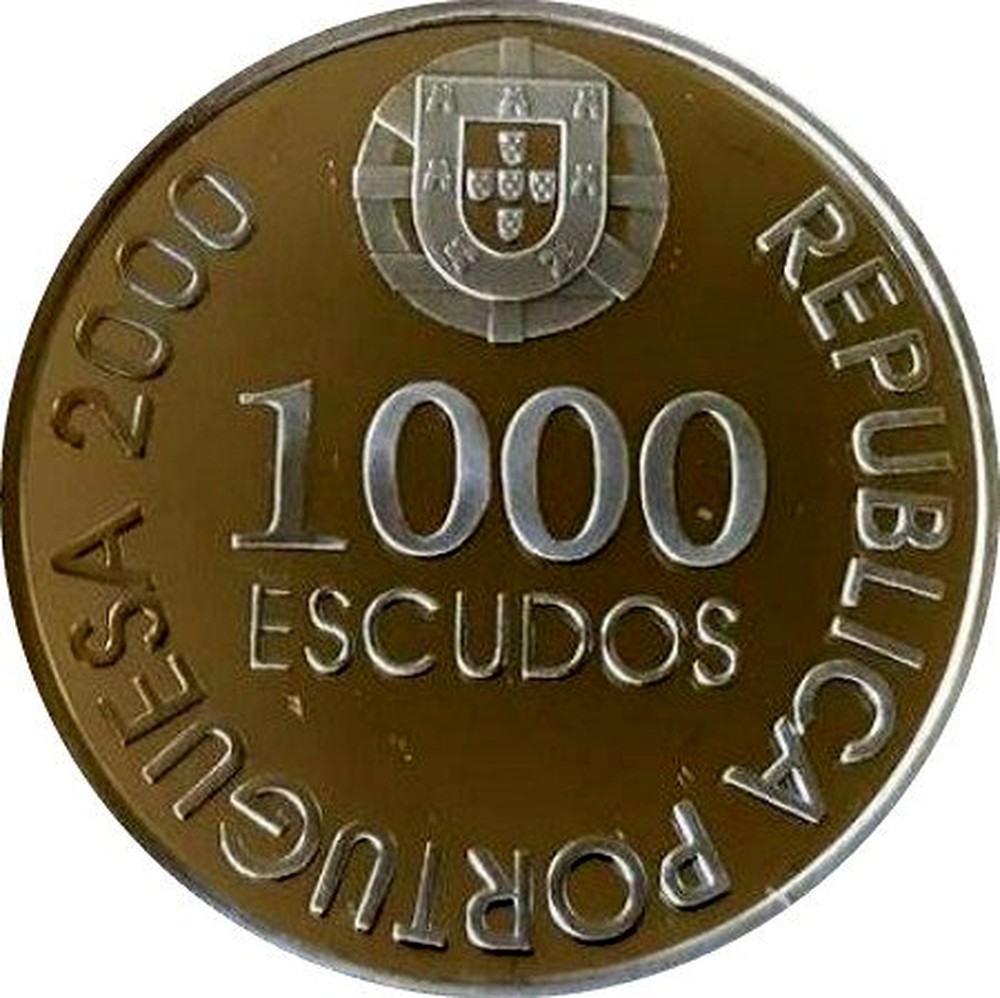JOÃO DE CASTRO 1000 ESCUDOS Silver Coin Portugal 