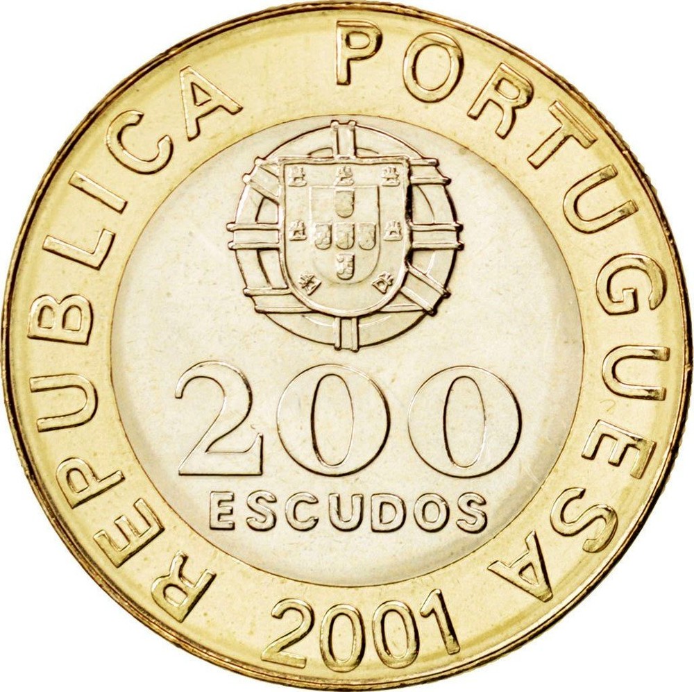 1992 UNC GARCIA DE ORTA PORTUGAL COIN 200 ESCUDOS 
