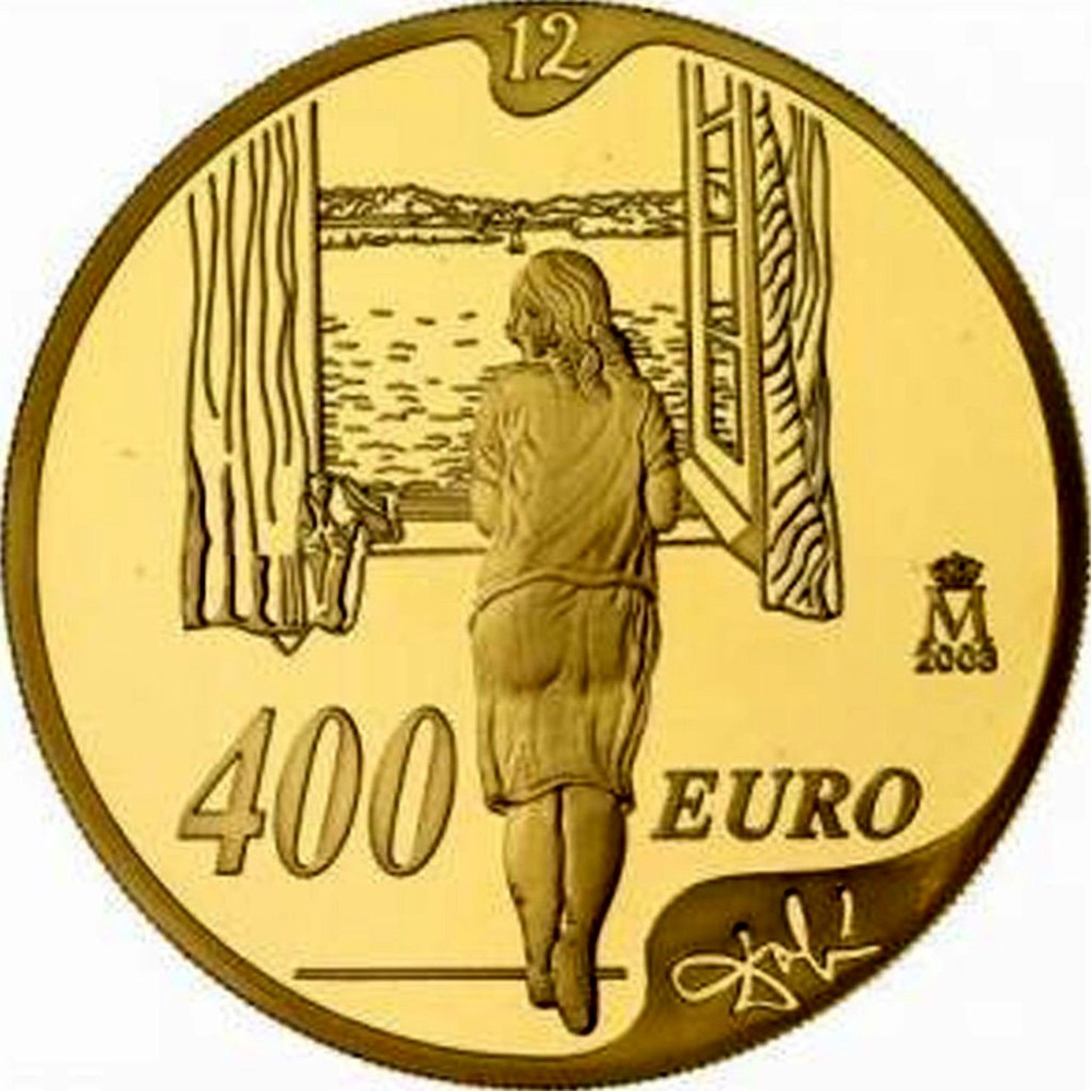 Gold spain. 400 Евро. 400 Евро 2003 год Сальвадор дали золото. 400 Евро по буквам.