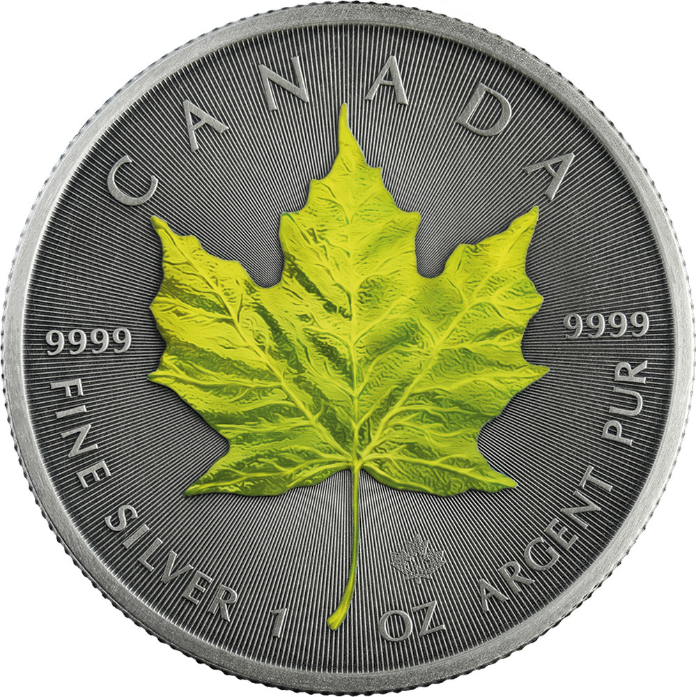 Canadian 1 Oz Silver 5 dollars 