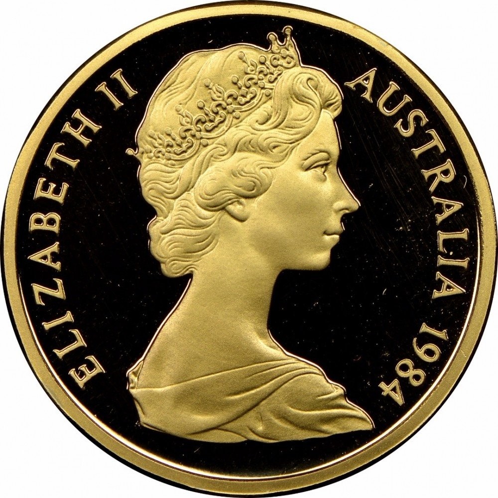 Australian 1 Dollar "Kangaroos" 1984 coin value KM 77