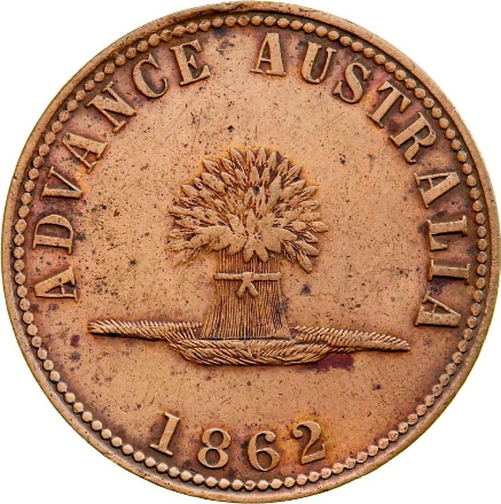 1862 - Australian 1 Penny deals Private Token