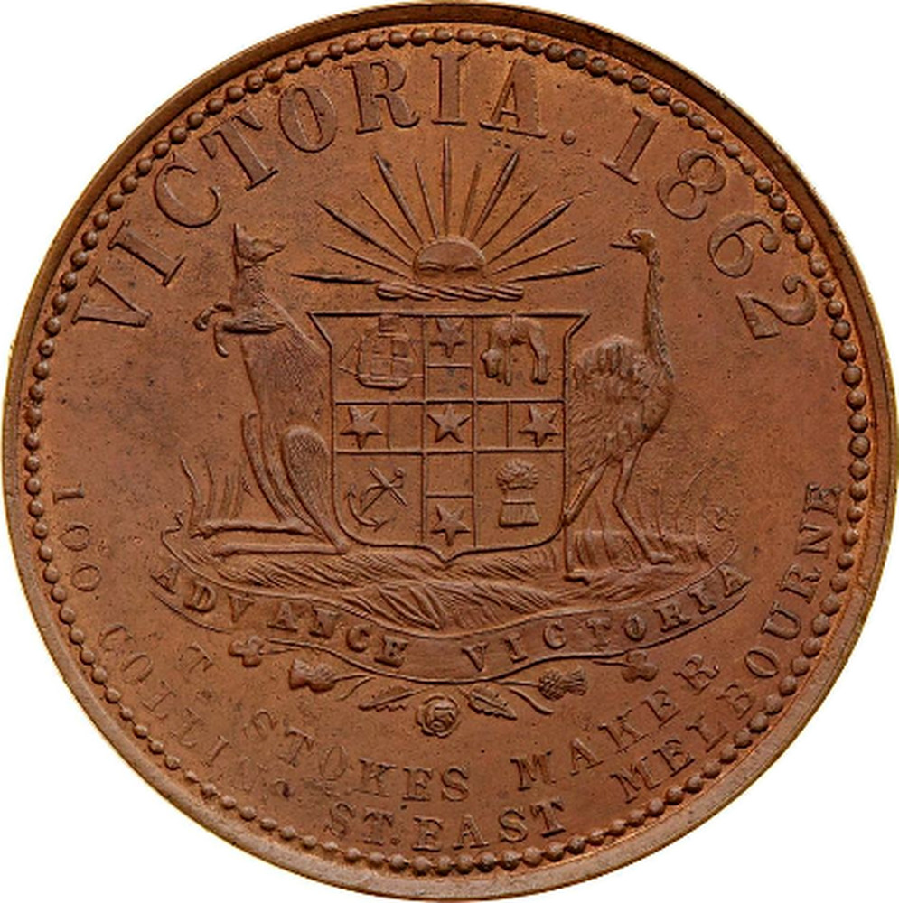 1862 - Australian 1 Penny deals Private Token