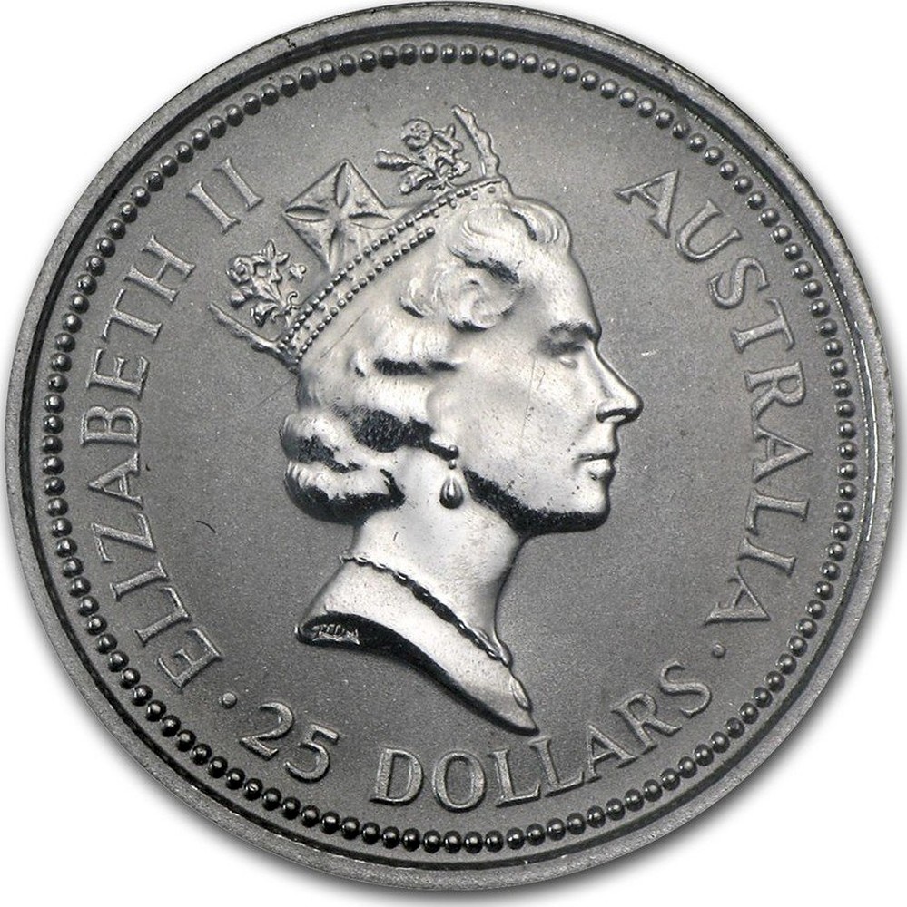 buste Vulkan planer Australian 1/4 Oz Platinum 25 Dollars "The Australian Koala" 1988-1989 coin  value KM# 109 | coinscatalog.NET
