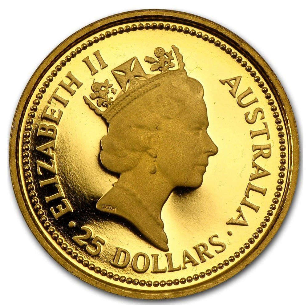 Australian 1/4 Oz Gold 25 "The Australian Nugget" 1987 coin value KM# 96 | coinscatalog.NET