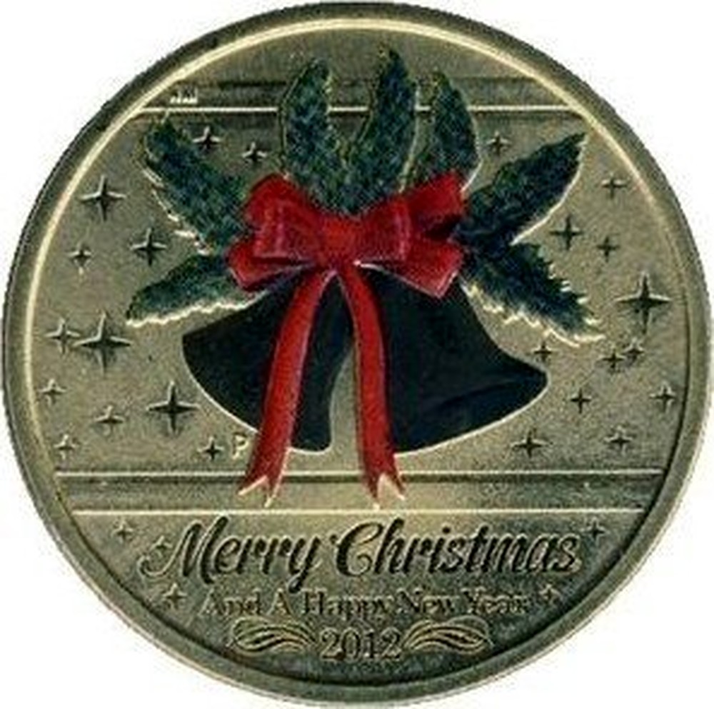 PNC 2012 Australia $1 Unc Coin Merry Christmas First Day of Issue 