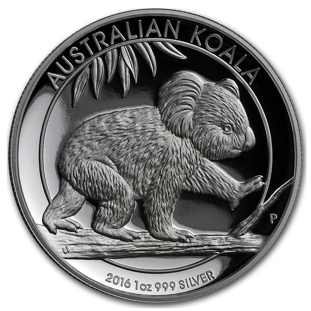 Australia 2016 Koala Bear Walking Eucalyptus Tree $1 Pure Silver Dollar in Box