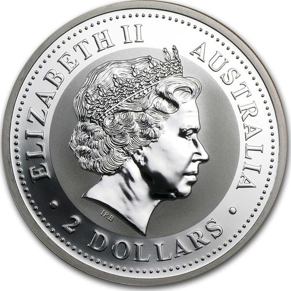 2007 Australia 2 oz Silver Kookaburra from mint roll, 13,938 mintage