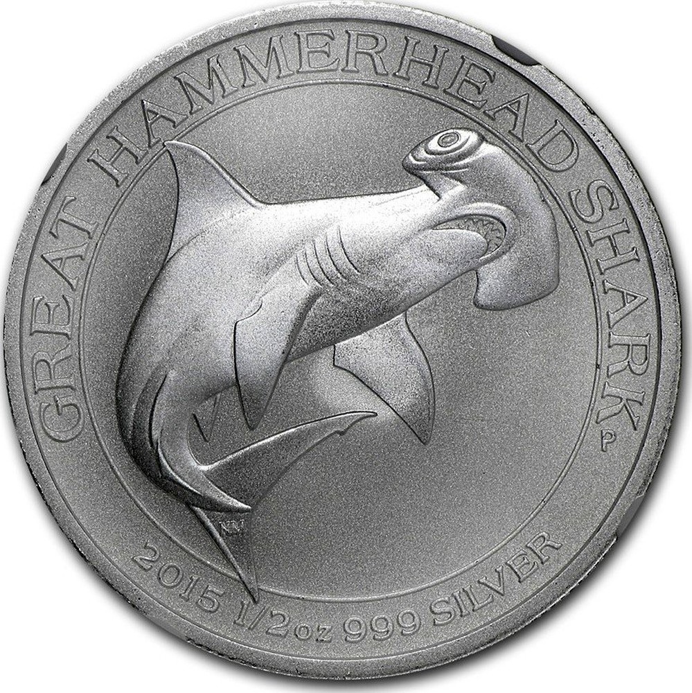 2014 Australian Great White Shark 1/2 Oz .999 Silver 50 Cent BU Coin 