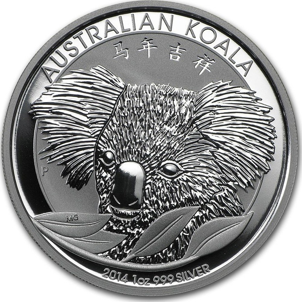 Australia 2014 Map Shaped Series Koala 1oz Silver Coin Mintage 6000 COA & Box ！！