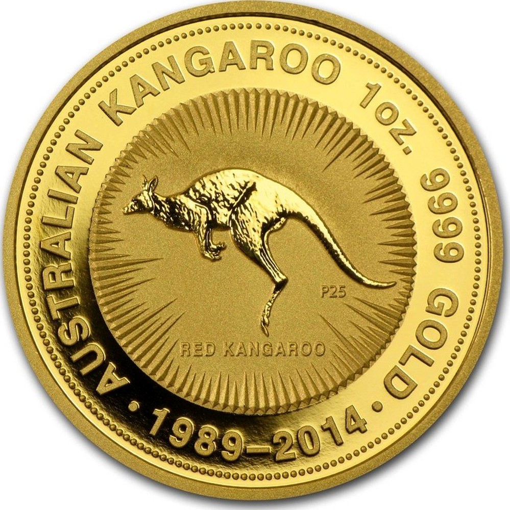 Australian 1 Gold 100 Dollars "Kangaroo" 2014 coin value | coinscatalog.NET