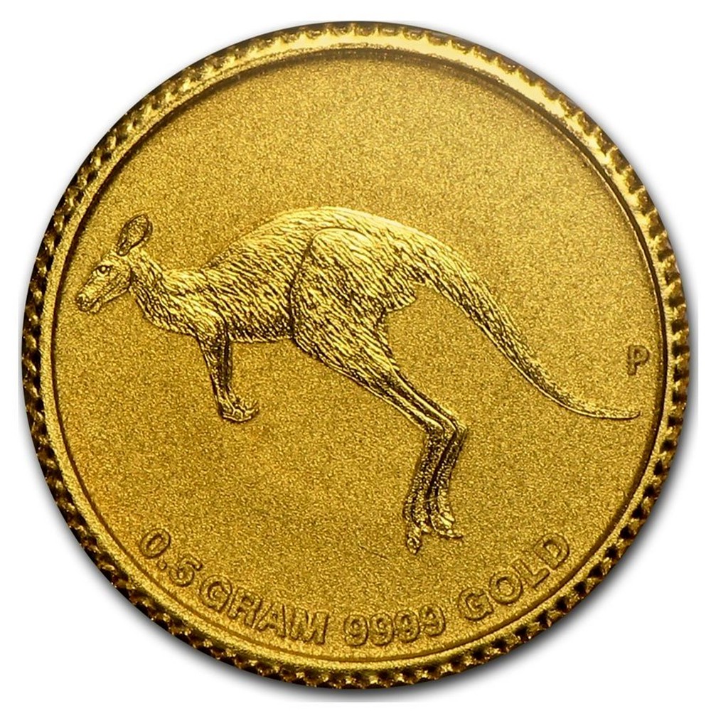 2021 0.5 Gram GOLD $2 Australian Kangaroo Mini Roo Coin In Assay. 